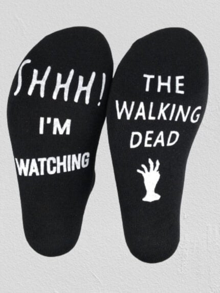 THE WALKING DEAD print mid-length socks