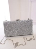 Temperament flash diamond square clutch