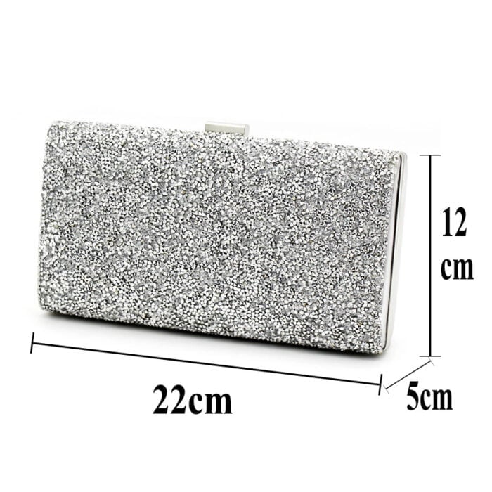 Temperament flash diamond square clutch