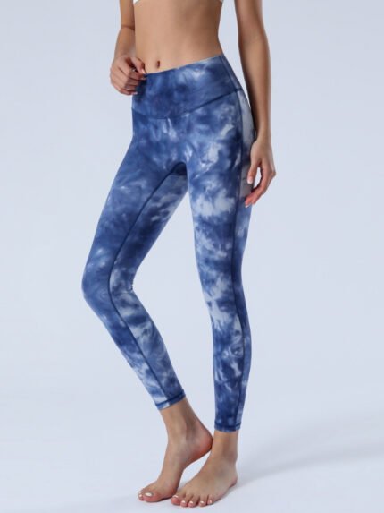 Wholesale Tie Dye High Waist Sports Yoga Pants