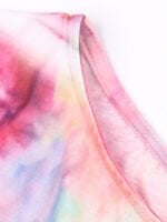 Tie-dye print off-the-shoulder T-shirt