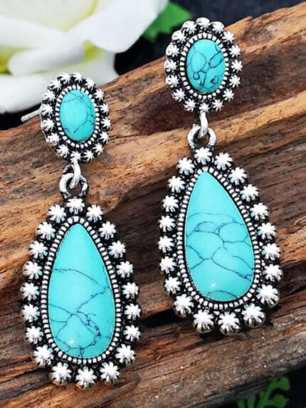 Trendy Boho Turquoise Earrings