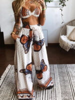 Tube top wide-leg pants two-piece suit