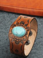 Turquoise Check Pattern Bracelet