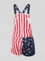 USA Flag Stripe Pocket Jumpsuit