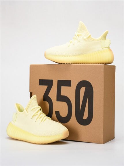 UYEEZY Cream Yellow Lace-Up Mesh Sport Shoes