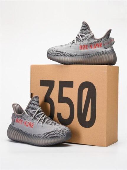 UYEEZY Grey Letters Mesh Sport Shoes