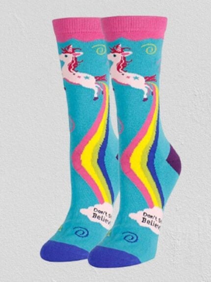 Unicorn Rainbow Printing Socks