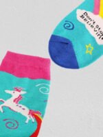 Unicorn Rainbow Printing Socks