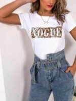 VOGUE Leopard Print T-shirt