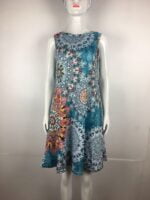 Wholesale Vintage Print Sleeveless Casual Dress