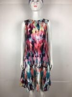 Wholesale Vintage Print Sleeveless Casual Dress