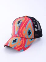 Wholesale Vintage Printed Mesh Panel Hat