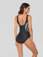 Wholesale Vintage-print open-back swimsuit