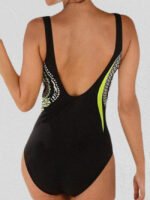 Wholesale Vintage-print open-back swimsuit