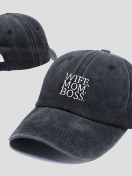 WIFE MOM Solid Color Baseball Cap