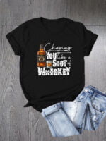 Whiskey graphic print short-sleeve T-shirt