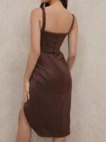 Wholesale Deep V high waist evening dress