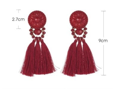 Wholesale Fashion Crystal Tassel Earrings