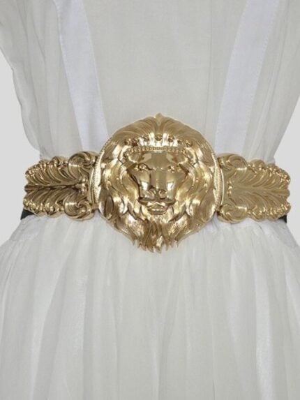 Wholesale Fashion Metal Lion Elastic Belt