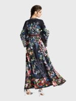 Wholesale Floral V Neck Elegant Maxi Dress