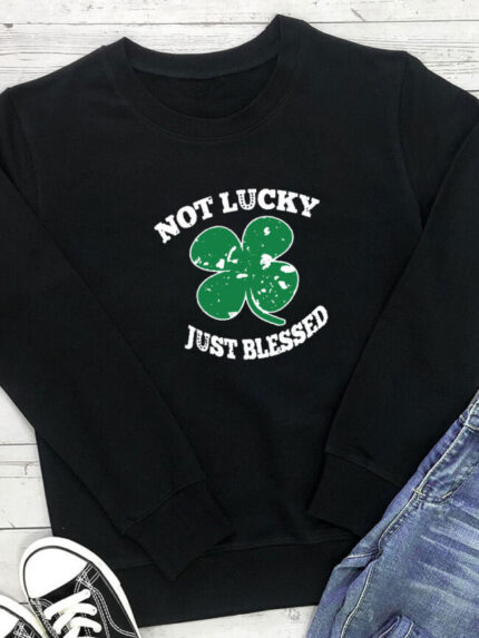 Wholesale Not Lucky Just Blessed clover sweatshirt