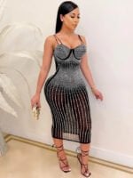 Wholesale Sexy Mesh See-Through Sling Dress