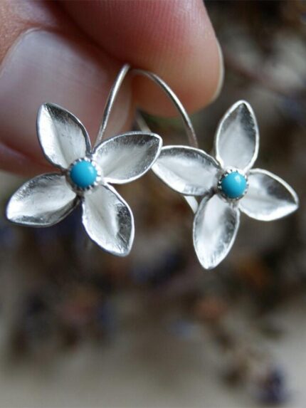 Wholesale Simple Clover Turquoise Earrings