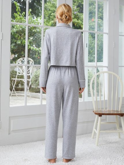 Wholesale Solid Color Simple Long Sleeve Loungewear