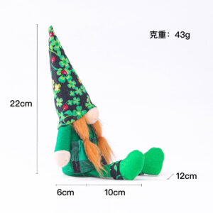 Wholesale St. Patrick's Day long-legged gingham forest dwarf decorative supplies