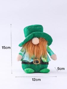 Wholesale St. Patrick's Day shamrock green hat dwarf doll ornament