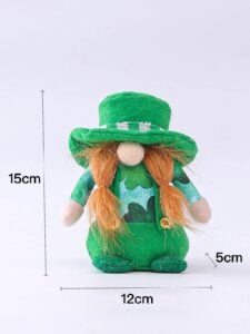 Wholesale St. Patrick's Day shamrock green hat dwarf doll ornament