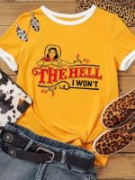 Wholesale THE HELL Print Short Sleeve T-shirt