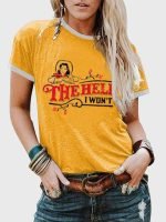 Wholesale THE HELL Print Short Sleeve T-shirt