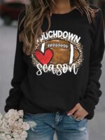 Wholesale-Touchdown print long-sleeved Sweatshirt