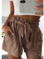 Paperbag Waist Belted Shorts