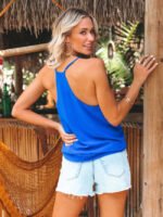 solid color texture cami top