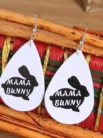 Easter Leather Cute Bunny Earrings