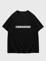 Wholesale 100%Cotton COURAGEOUS Print T-shirt