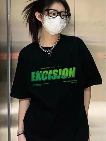 Wholesale 100%Cotton EXCISION Letter T-shirt