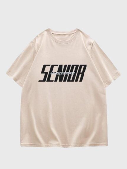 Wholesale 100%Cotton SENIOR Print T-shirt