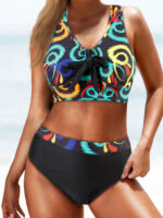 Wholesale Abstract Ivy Two-piece Swimsuit