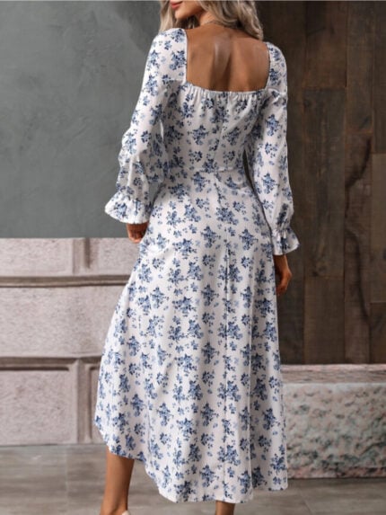 Wholesale Backless Bohemian Floral Dress