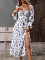 Wholesale Backless Bohemian Floral Dress