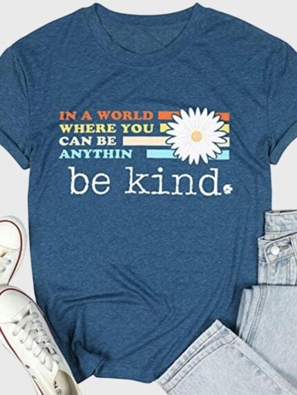 Wholesale Be Kind And Daisy Graphic T-shirt