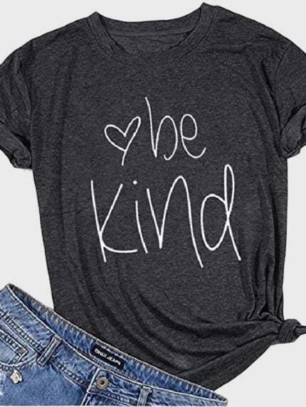 Wholesale Be Kind And Heart Graphic T-Shirt