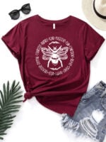 Wholesale Bee Graphic Casual T-shirt