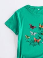 Wholesale Butterfly Floral T-shirt