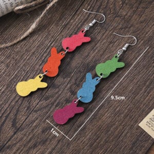 Wholesale Colored Rabbit Stitching Earrings