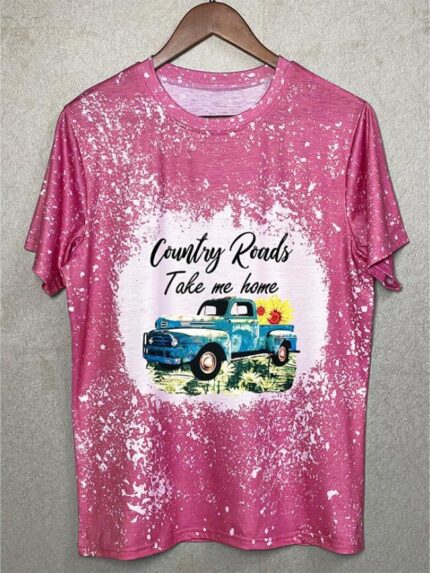 Wholesale Country Roads Print Short Sleeve Tee